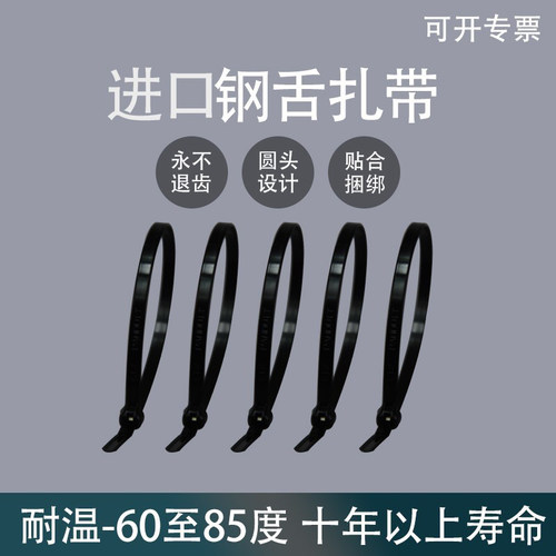 泛达扎带原装进口 钢舌尼龙扎带 绑线带 束线带