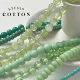 Стеклянное зеленое украшение-шарик из нефрита, ожерелье и браслет из жемчуга, DIY