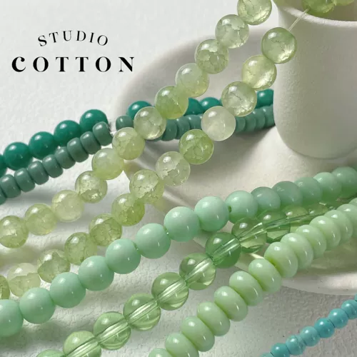 Хлопок [лесная коробка] Имитация нефрита -имитации Хрустально глазированные стеклянные стеклянные зеленые бусины DIY Beadered Bracelet