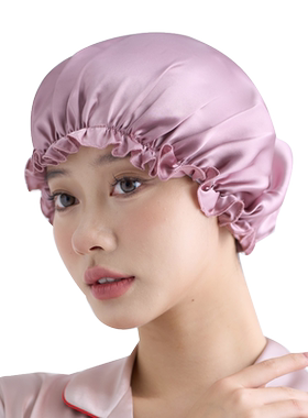 真丝睡帽女夏季薄睡觉防乱发头套发帽子透气100%桑蚕丝月子帽