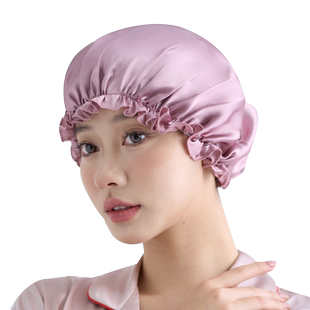 真丝睡帽女夏季薄睡觉防乱发头套护发帽子透气100%桑蚕丝月子帽