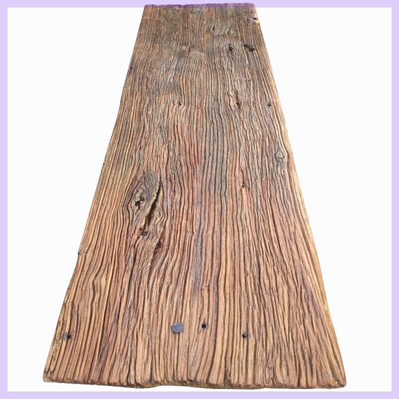 老榆木门板茶桌茶台风化木旧木板吧台桌面飘窗餐桌实木旧木桌定制