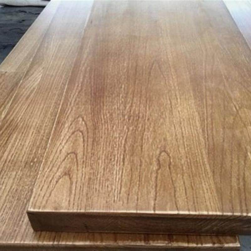 定制松木榆木办公桌实木餐桌面大板原木吧台板一字隔板置物架定做