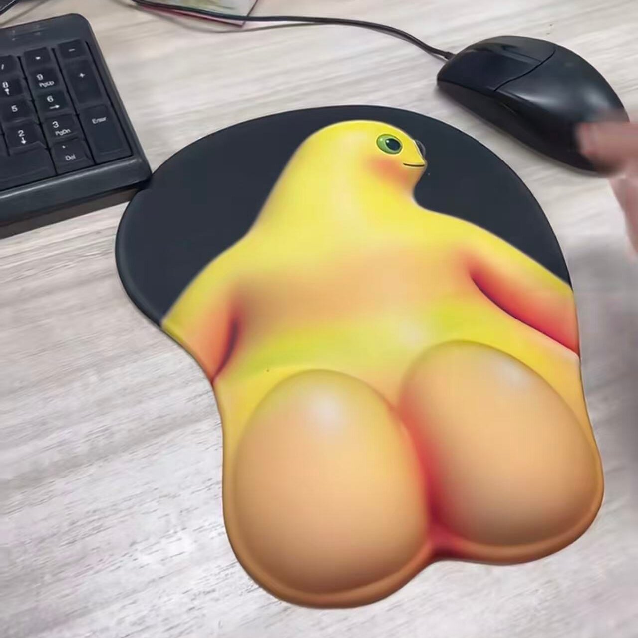 鼠标垫奶龙3d立体硅胶护腕创意游戏护腕托趣味搞笑人体工学鼠标垫