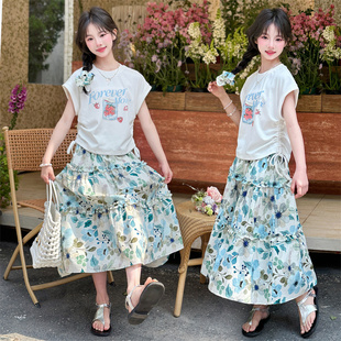 ins风时尚 休闲流行气质潮服甜美韩范经典 15岁女孩套装 裙夏季