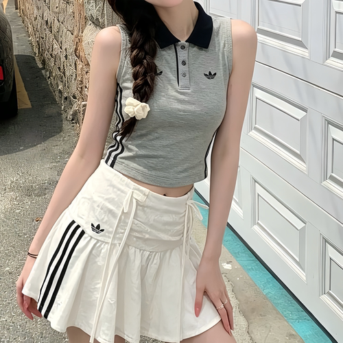 Adidas originals POLO TANK TOP针织无袖背心三叶草学院风KY5694