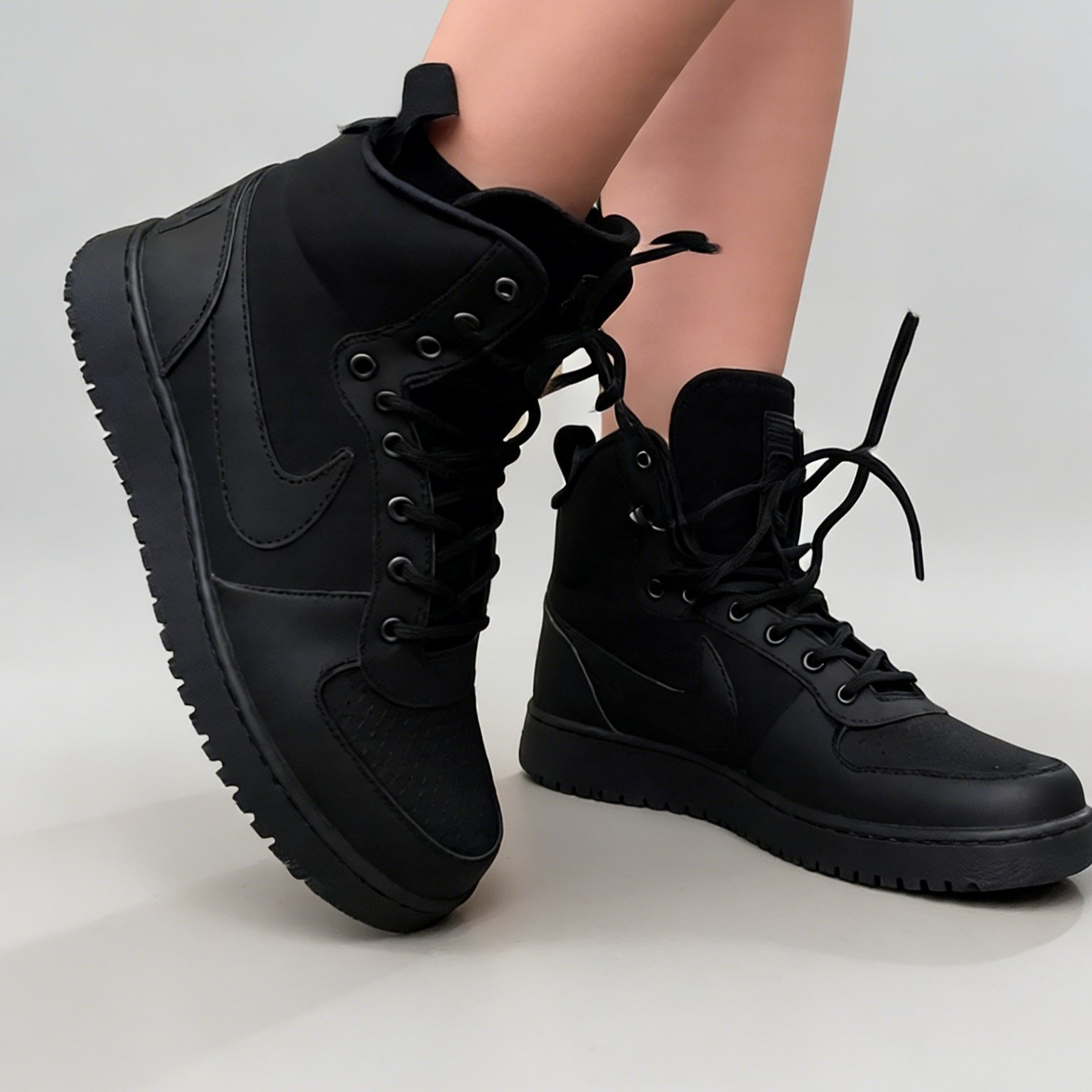 Nike Court Borough Mid 纯黑 休闲 中帮 板鞋 AA0547-002,运动鞋new,板鞋,淘宝优惠券,粉丝福利购,淘宝优惠卷