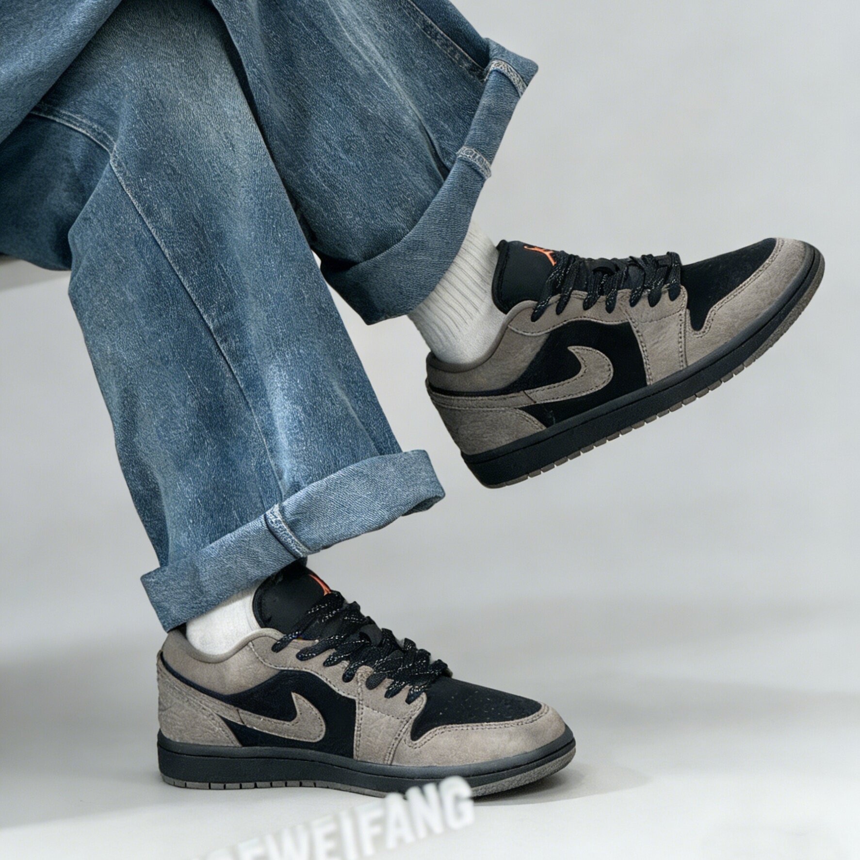 耐克Air Jordan 1 AJ1 low 棕黑色 耐磨篮球鞋男女同款IB7109-005