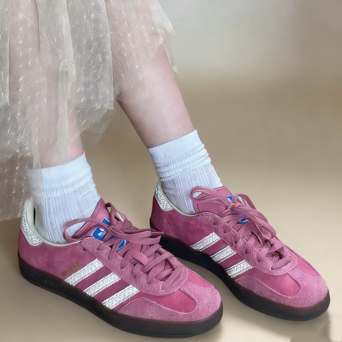 板鞋女款2026新款 Adidas GAZELLE INDOOR 厚底休闲鞋百搭学生鞋