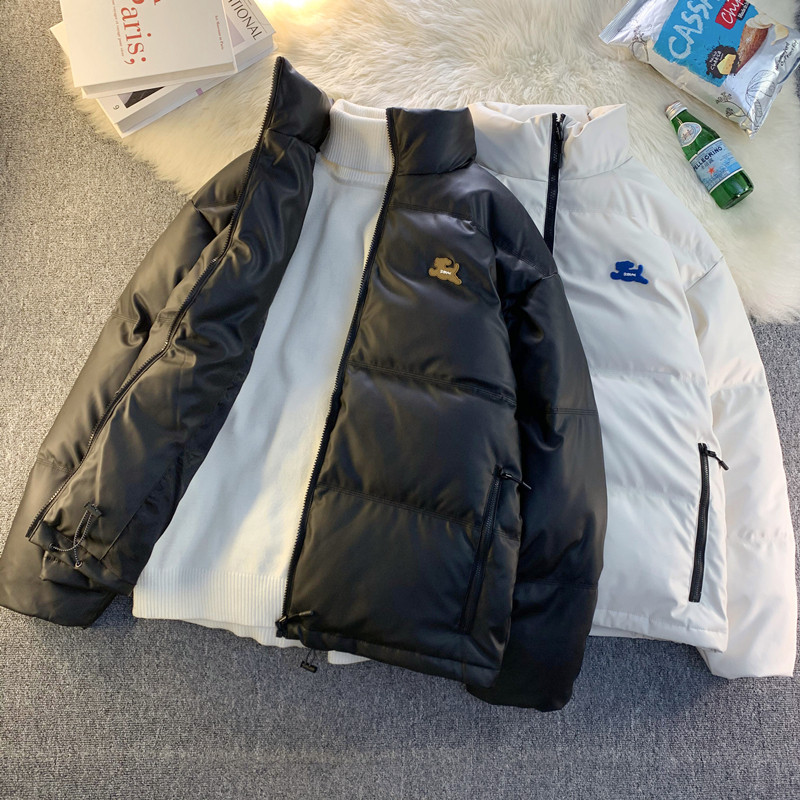 1005-2-LMF008-P135冬季小狗贴标立领加厚重磅宽松休闲皮棉服,男装棉衣,星座1005-2