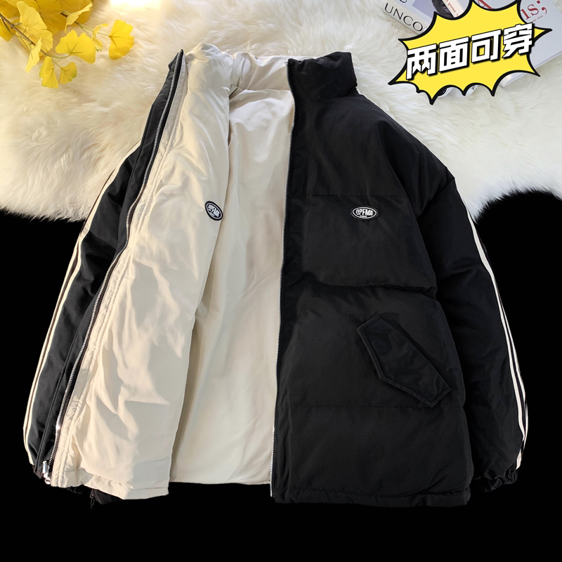 1005-2-LMF020-P135冬季双面穿立领男女情侣宽松棉服加厚棉衣,男装棉衣,星座1005-2