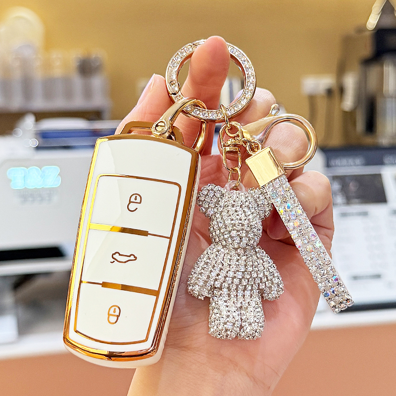 12/13/15/16款老款大众CC迈腾B7L钥匙套一键启动汽车专用保护壳扣