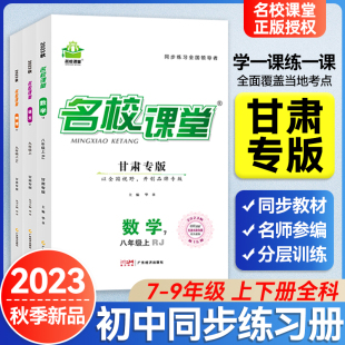 2024春【甘肃专版】名校课堂七八九年级语文数学英语物理上下册RJ人教版同步练习册必刷题拓展习题测试卷名校课堂