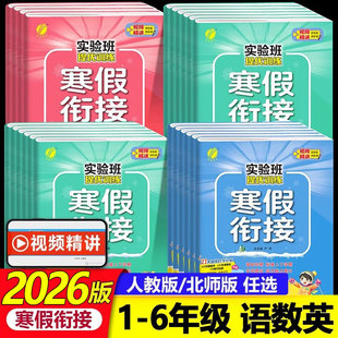 2026春实验班寒假衔接一年级二年级四五六三年级上册下册小学语文数学英语全套人教苏教北师大版练习册小学生同步寒假作业提优训练