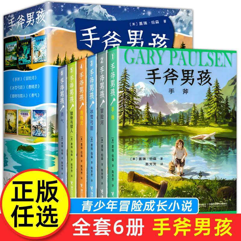 手斧男孩系列全套6册纽伯瑞儿童文学奖作品 经典儿童冒险小说 三四五六年级小学生必课外阅读书籍 心灵成长探险故事勇气接力出版社