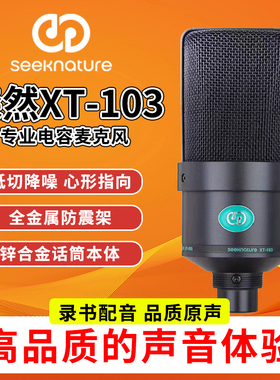 森然新款橙色军团系列 XT-103 48V 振膜麦克风金属防震架电容话筒
