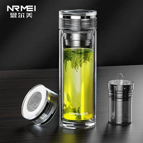 新款恩尔美(nRMEi)双层玻璃杯茶水分离泡茶杯高档商务车载杯子送使用感如何?