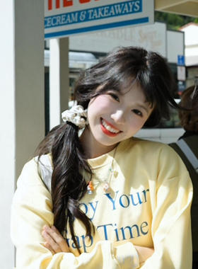 白色纹理大肠发圈女2025新款高级感韩系扎马尾头绳丸子头发绳头花