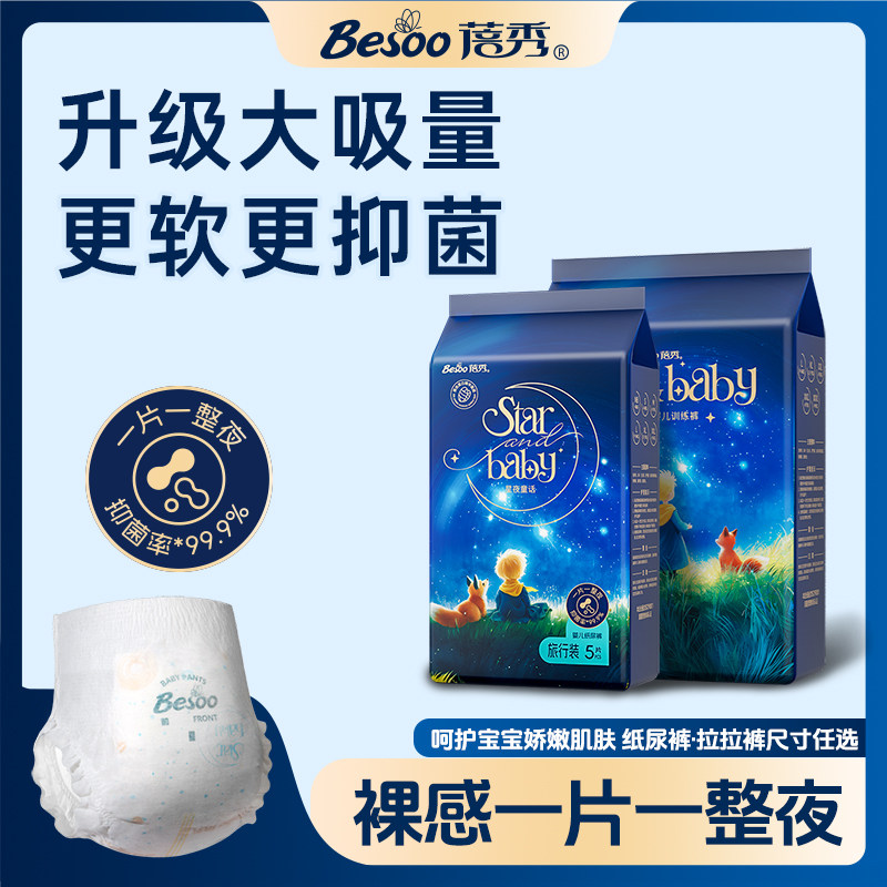 蓓秀星夜童话拉拉裤【试用装】图片