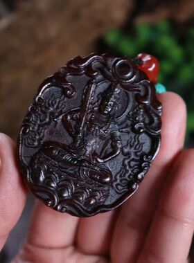 保真披毛犀吊坠十二生肖虚空藏菩萨配沉香链原创高端养生文玩吊坠