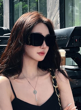 欧美风法式猫眼杨树林墨镜女潮方圆脸显瘦高级感太阳镜金属配饰男