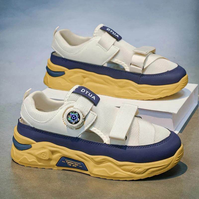 云川绅选32026春夏新款沙滩鞋男士厚底增高懒人一脚蹬凉鞋透气