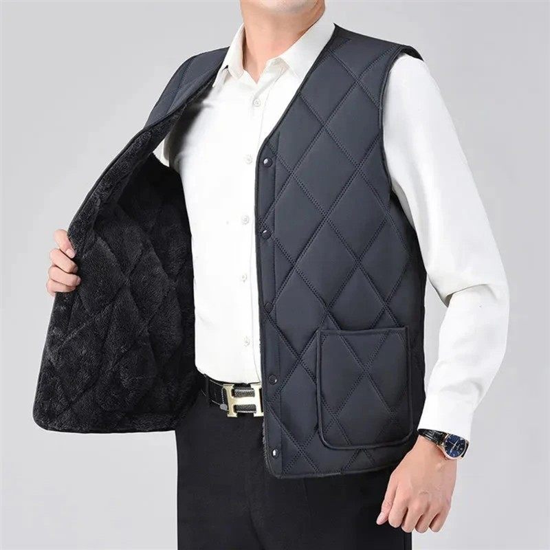 苏鸿精选秋冬季新款男士棉马夹加绒加厚保暖马甲内外同色商务坎肩,男装,常规马甲,淘宝优惠券,粉丝福利购,淘宝优惠卷