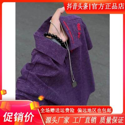 青云衣阁美式重磅扎染刺绣polo衫短袖男薄款正肩翻领t恤运动休闲