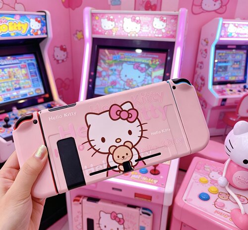 卡通凯蒂猫适用任天堂Switch壳分体OLED游戏机NS保护套Nintendo硬