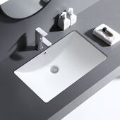 方形弧形底陶瓷台下盆白色洗手盆洗脸盆卫生间洗漱台面盆