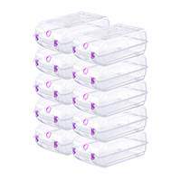 12n加厚大号整理鞋盒透明鞋盒鞋架水晶收纳盒塑料鞋盒子10