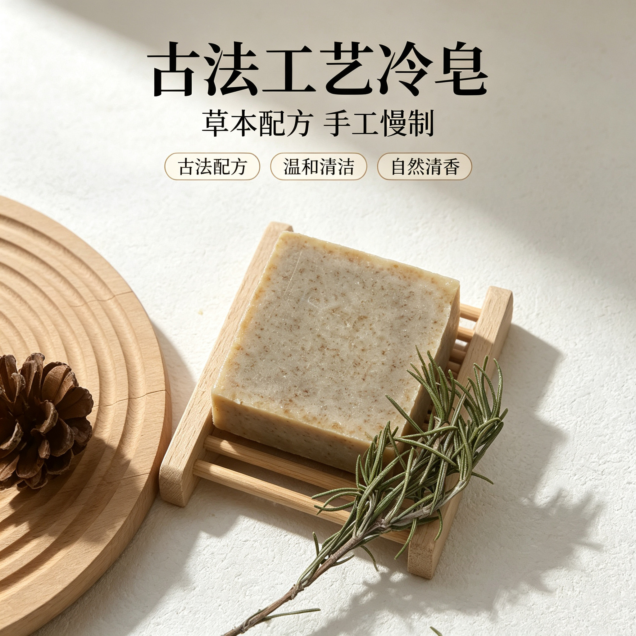 古法工艺迷迭香冷凝皂