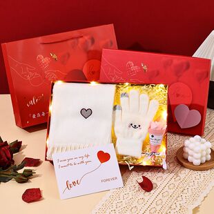 生日礼物冬季围巾实用保暖礼盒套装送女生闺蜜女朋友高级感礼物