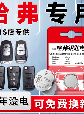适用哈弗钥匙电池H6汽车M6遥控H2车钥匙哈佛长城H5大狗PLUS原装F7