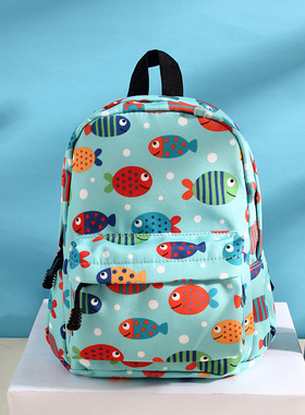 滨斯熊儿童书包卡通休闲小鱼透气幼儿园3-6岁男女孩休闲逛街背包