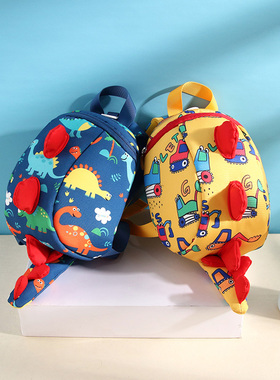 可爱婴幼儿园书包女男孩3岁5小班宝宝儿童防走失背包帆布透气包包