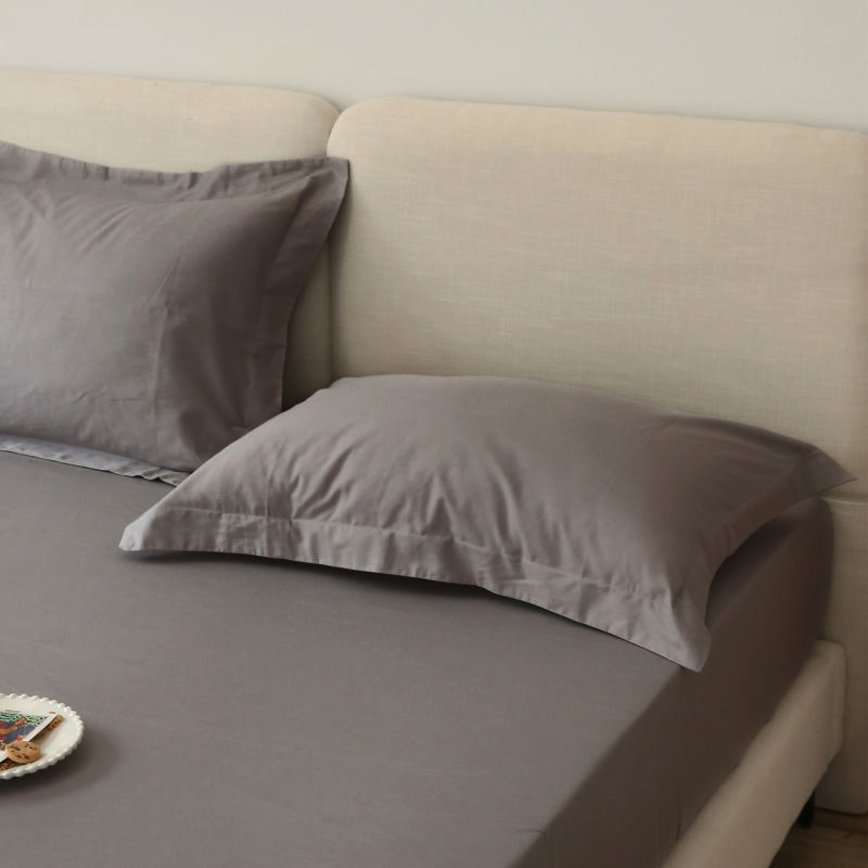 100%全棉纯色枕套48cmx74cm纯棉一对装成人家用枕头套单个整头套