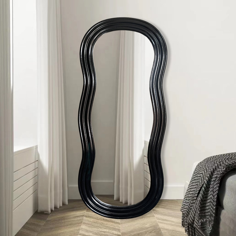 艺术波浪全身镜壁挂穿衣镜落地镜
