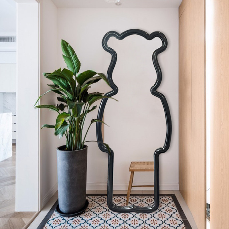 创意穿衣镜小熊全身镜网红落地镜