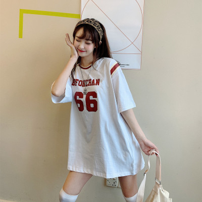 2020夏装超火cec女短袖T恤学生宽松假两件大码上衣T840-P25