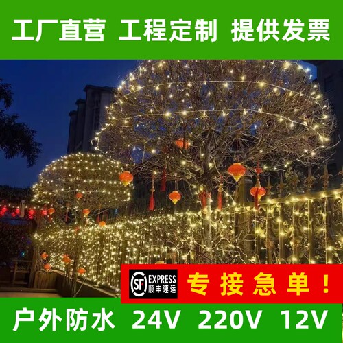 黑龙江树灯景观灯led彩灯串灯户外满天星挂树上节日氛围灯装饰灯