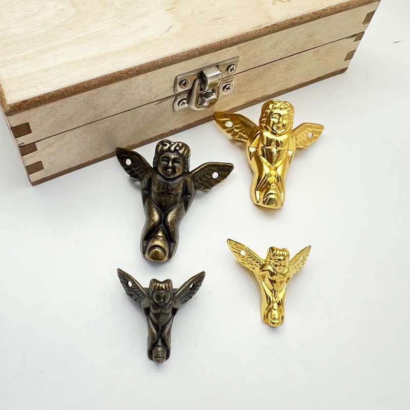 青古仿古底脚小天使脚木盒礼品盒合金底脚家具底脚装饰脚四边柜脚