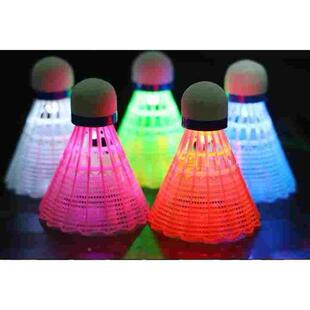 发光羽毛球LED夜光晚上用亮灯羽毛球夜间发亮防风耐打尼龙羽毛球