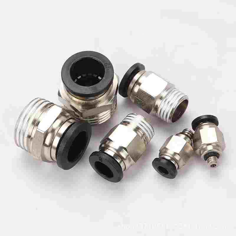 气管3/16 5/8 1/8英寸管螺纹快插M5 M6 R1/8 R1/4 R3/8 R螺纹接头