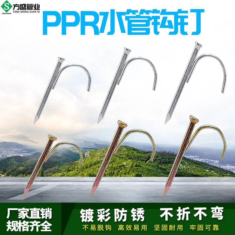PPR水管钩钉管卡管钉4分6分PVC铁管钩钉钉子墙钉水泥钢钉水管管件