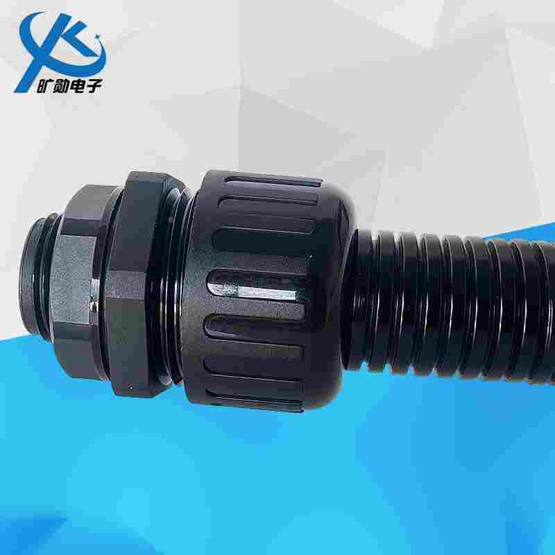 公制波纹管接头塑料软管接头防水管接头PA66浪管锁头M系列固定头