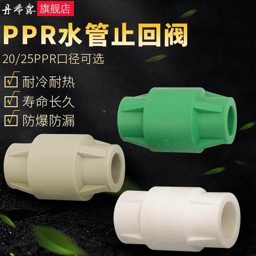 立式止回阀20/25PPR防爆直接热熔头自来水4分止逆阀水管管件配件