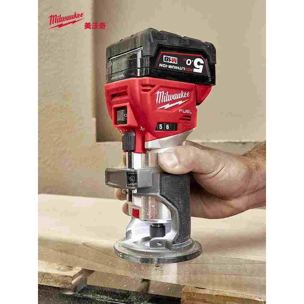 milwaukee美沃奇锂电充电式修边机木工开槽机神器倒装板M18 FTR(