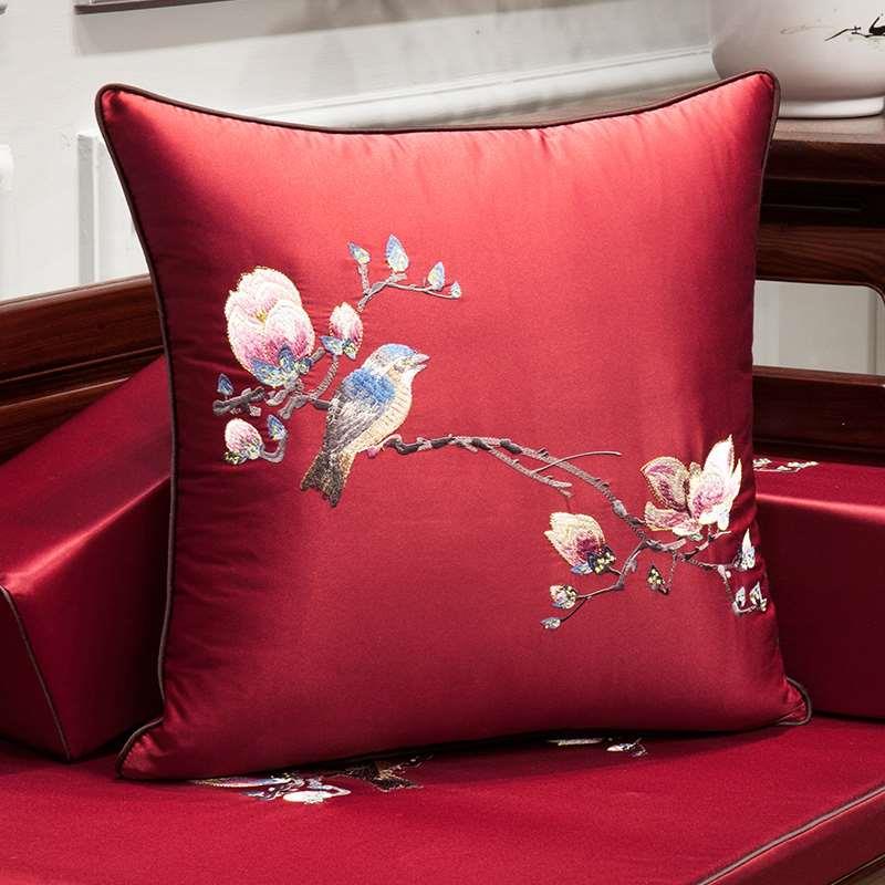 中式红木沙发坐垫靠垫035实木家具罗汉床垫圈椅垫防滑海绵定制