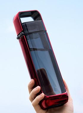 扁平水34986杯方形长方耐形玻璃便携高温大量小水杯迷你容高女颜